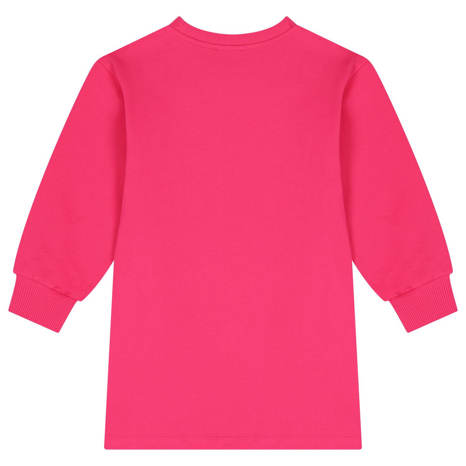 Girls Pink Teddy Bear Logo Dress, 2, hi-res