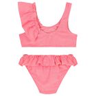 Girls Pink Ruffled Bikini, 2, hi-res