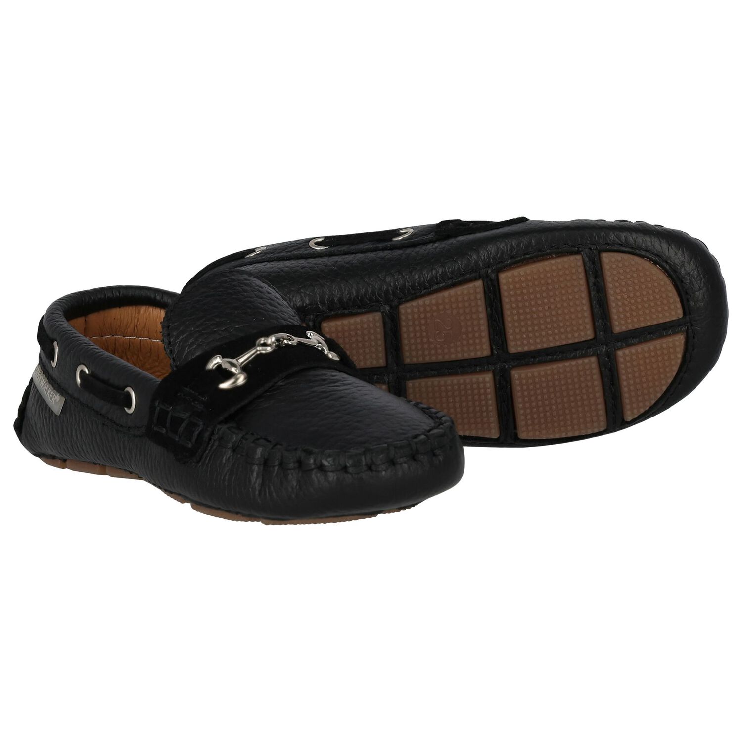 Boys Black Moccasins Shoes, 1, hi-res image number null