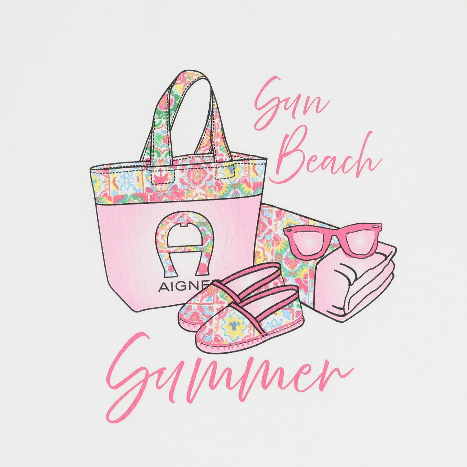 Girls White Logo T-Shirt, 1, hi-res