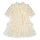 Baby Girls Beige Heart Sparkles Tulle Myrtisa Dress, 1, hi-res