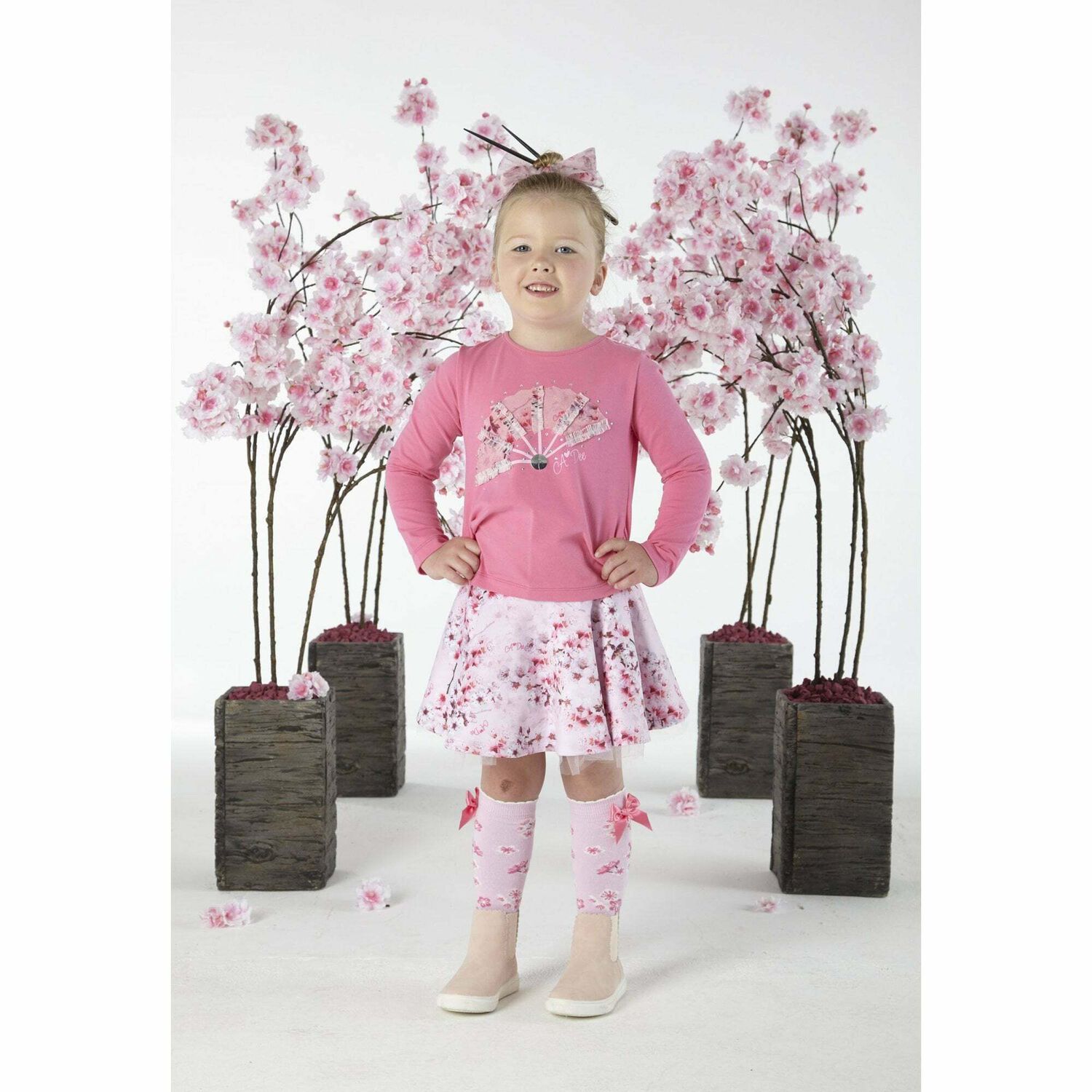 تنورة بالزهور باللون الوردى, 1, hi-res