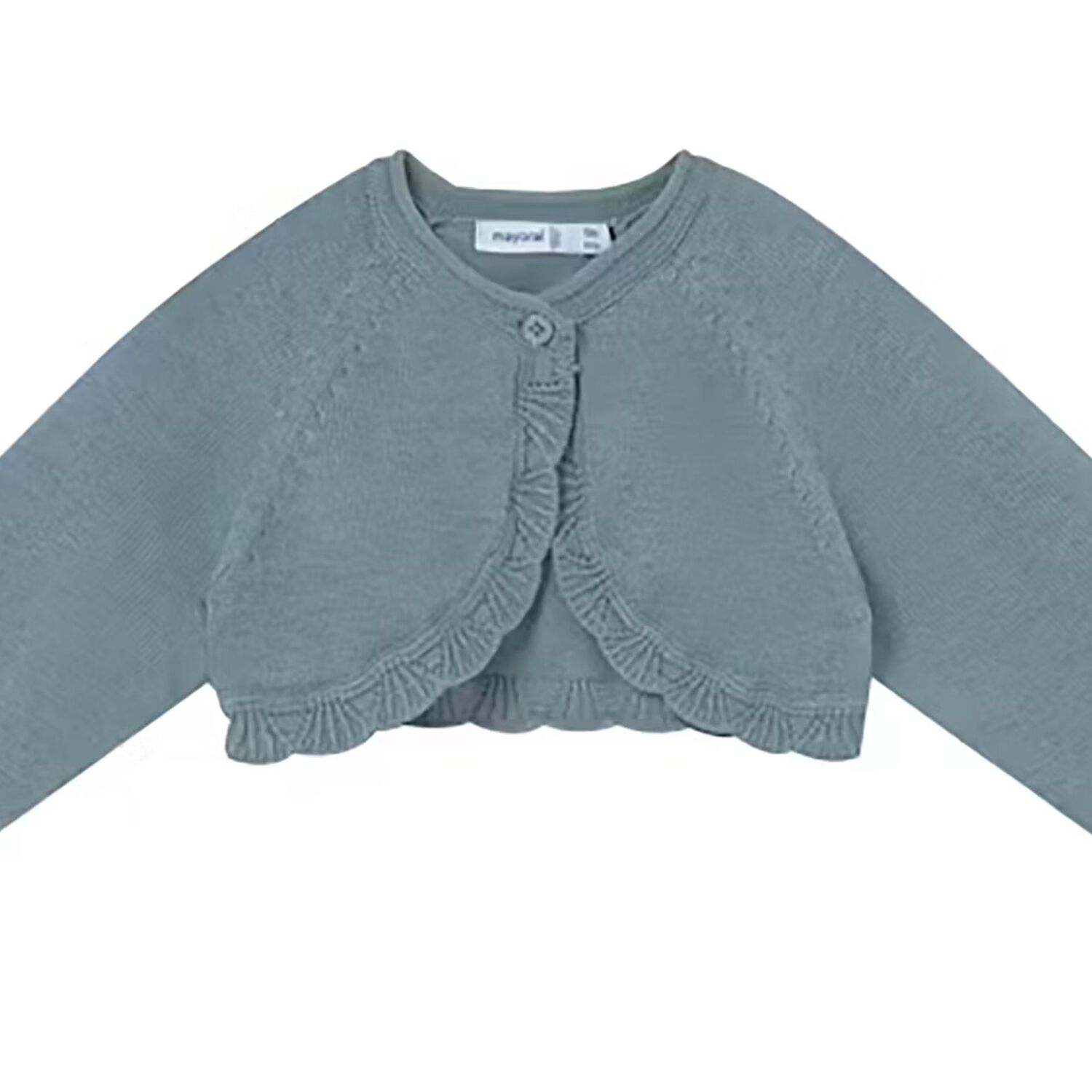 كارديجان محبوك باللون الأخضر للفتيات الصغيرات, 3, hi-res