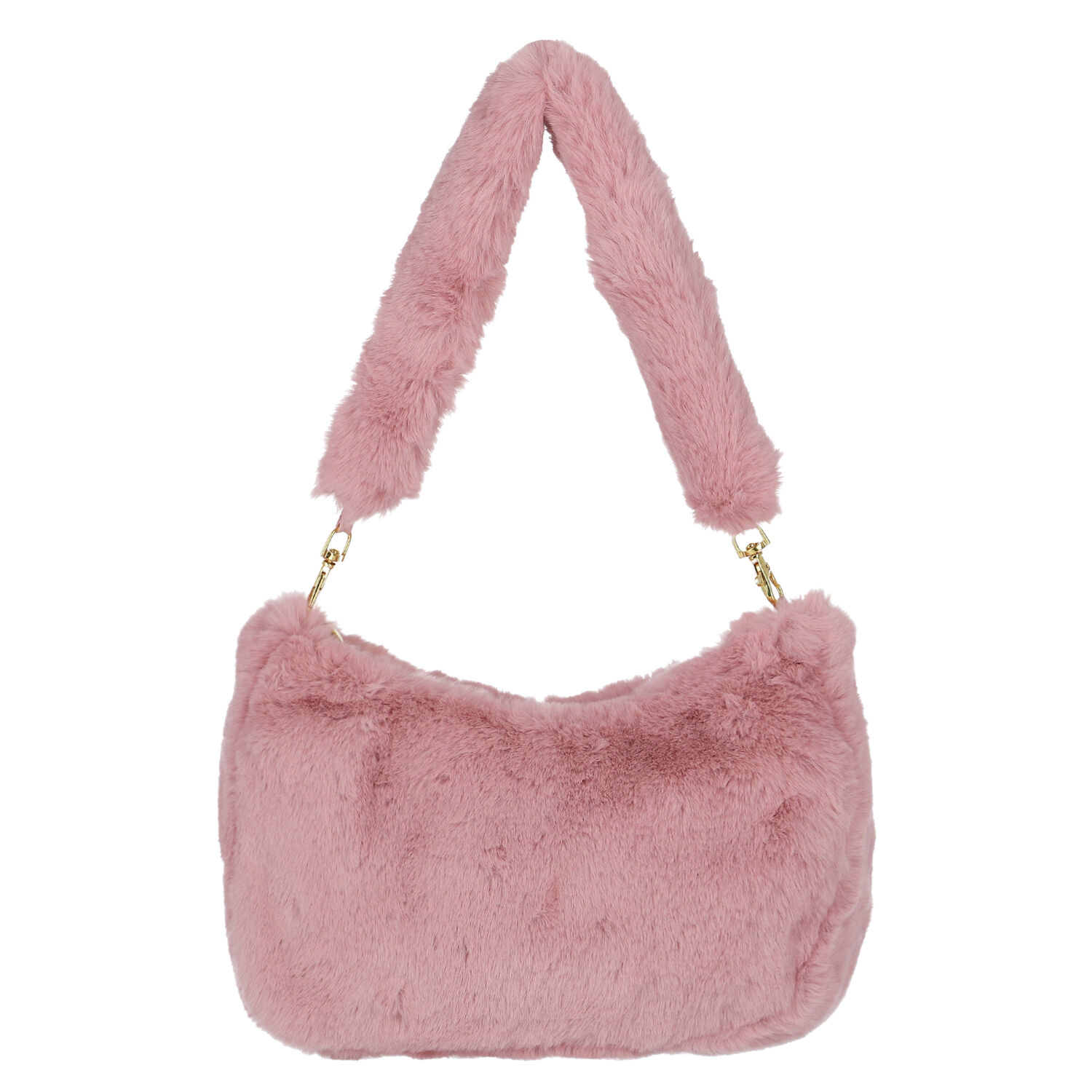 Girls Pink Faux Fur Bag, 1, hi-res image number null