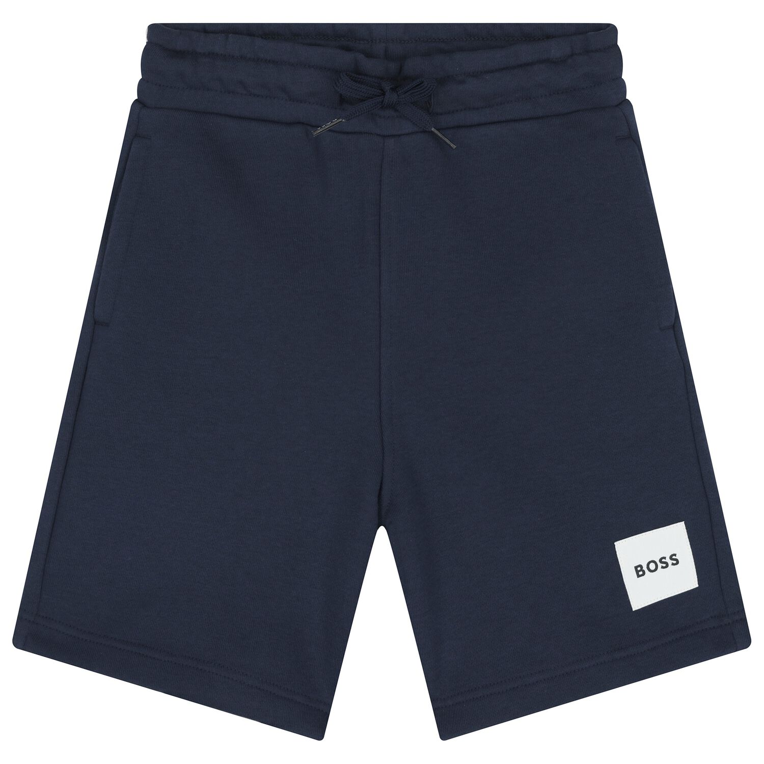 Boys Navy Blue Logo Shorts, 6, hi-res