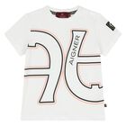 Younger Boys White Logo T-Shirt, 1, hi-res