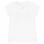 تيشيرت بالشعار باللون الابيض للبنات, 1, hi-res