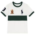 Boys White & Green Logo T-Shirt, 1, hi-res