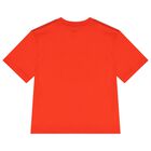 Boys Orange Logo T-Shirt, 3, hi-res