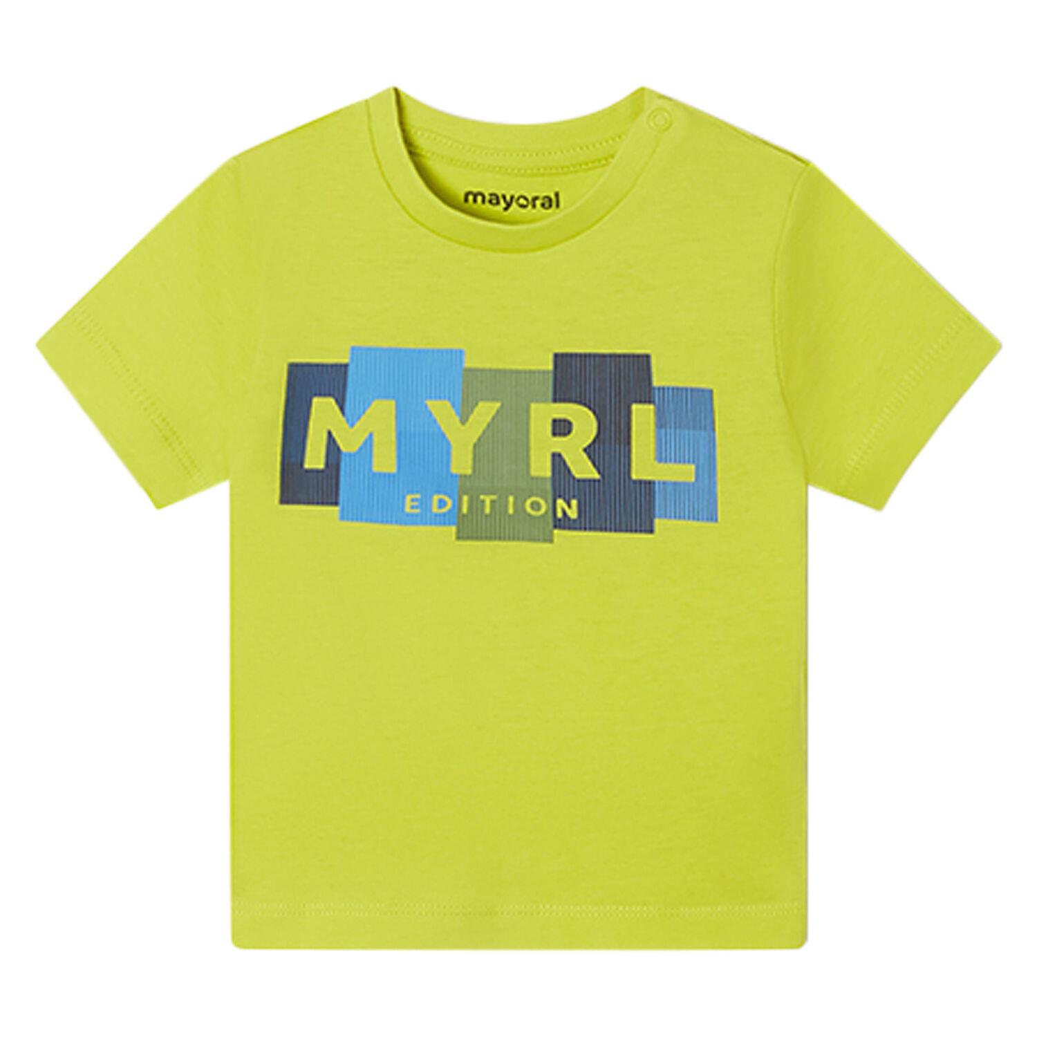 Younger Boys Neon Green Logo T-Shirt, 2, hi-res