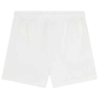 Boys White Logo Shorts