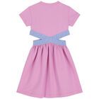 Girls Purple Logo Dress, 2, hi-res