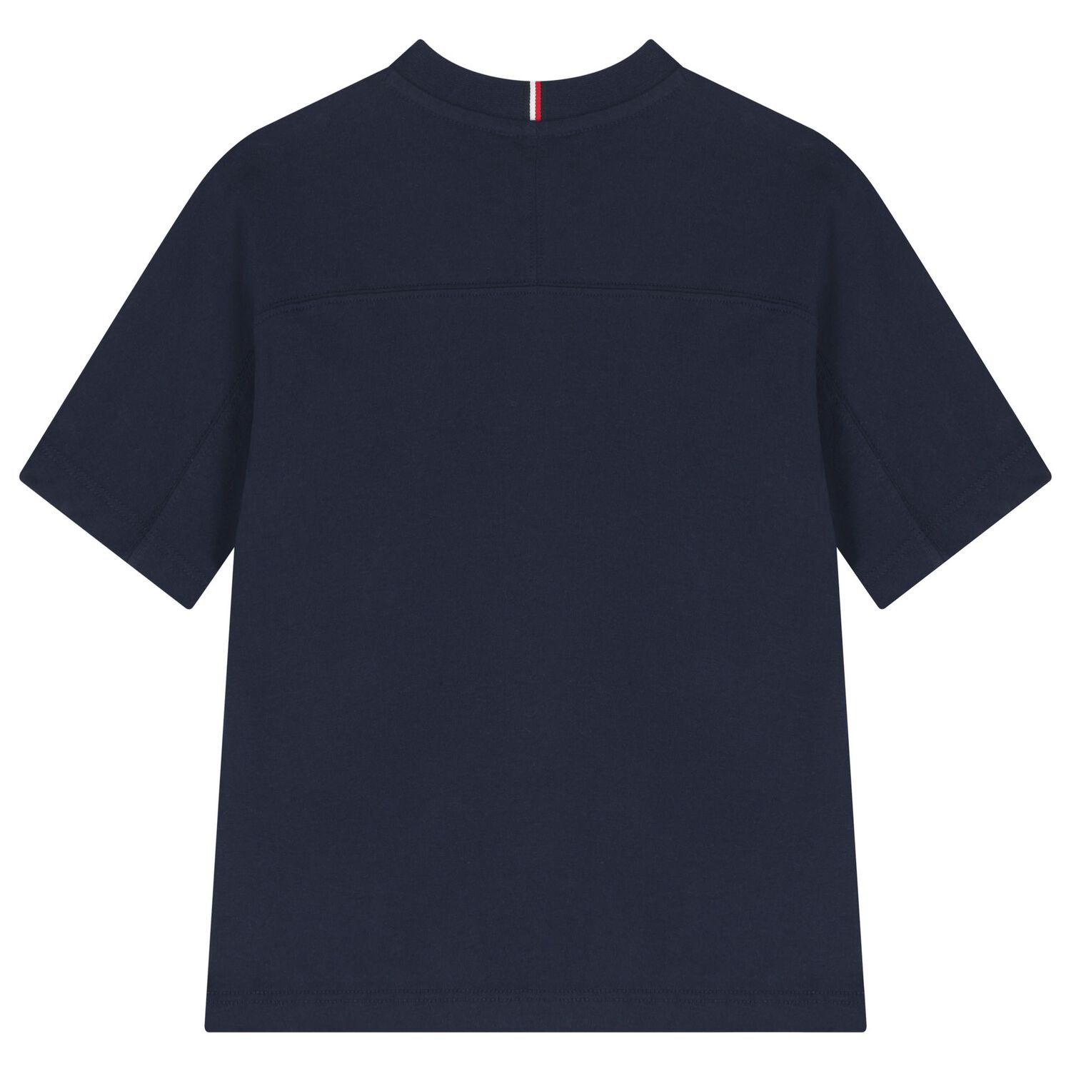 تي شيرت أزرق داكن بشعار للأولاد, 1, hi-res