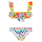Girls Multi-Colored Zigzag Bikini, 1, hi-res
