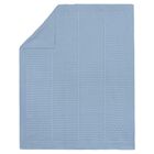Baby Boys Blue Cable Knit Blanket, 3, hi-res