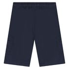 Younger Boys Navy Blue Logo Shorts, 2, hi-res