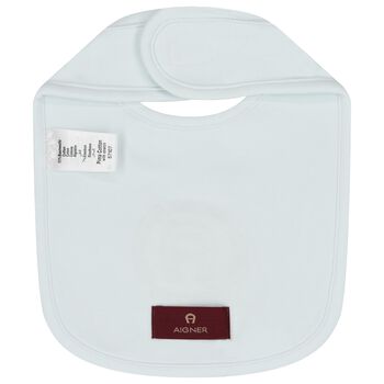 Baby Boys Blue Logo Bib