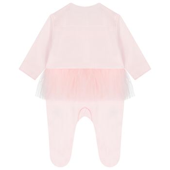 Baby Girls Pink Floral Babygrow