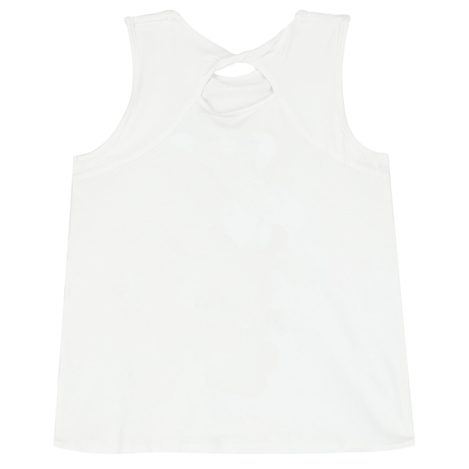 توب بلا أكمام بالشعار باللون الابيض للبنات, 1, hi-res image number null