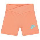 Girls Pink & Orange Logo Shorts Set, 1, hi-res