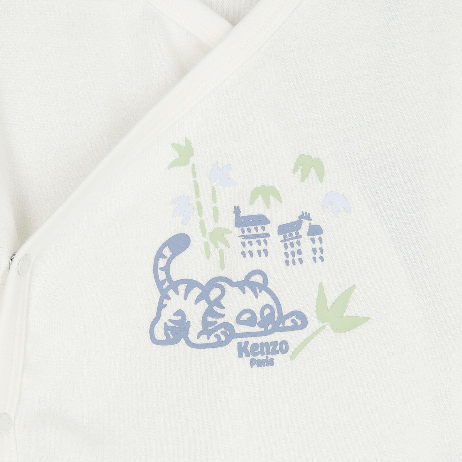 طقم شورت للأطفال الأولاد بتصميم النمر باللون الأبيض والأزرق, 1, hi-res