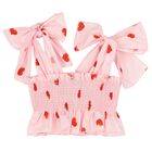 Girls Pink Heart Skirt Set, 1, hi-res