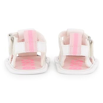 Baby Girls White Logo Sandals