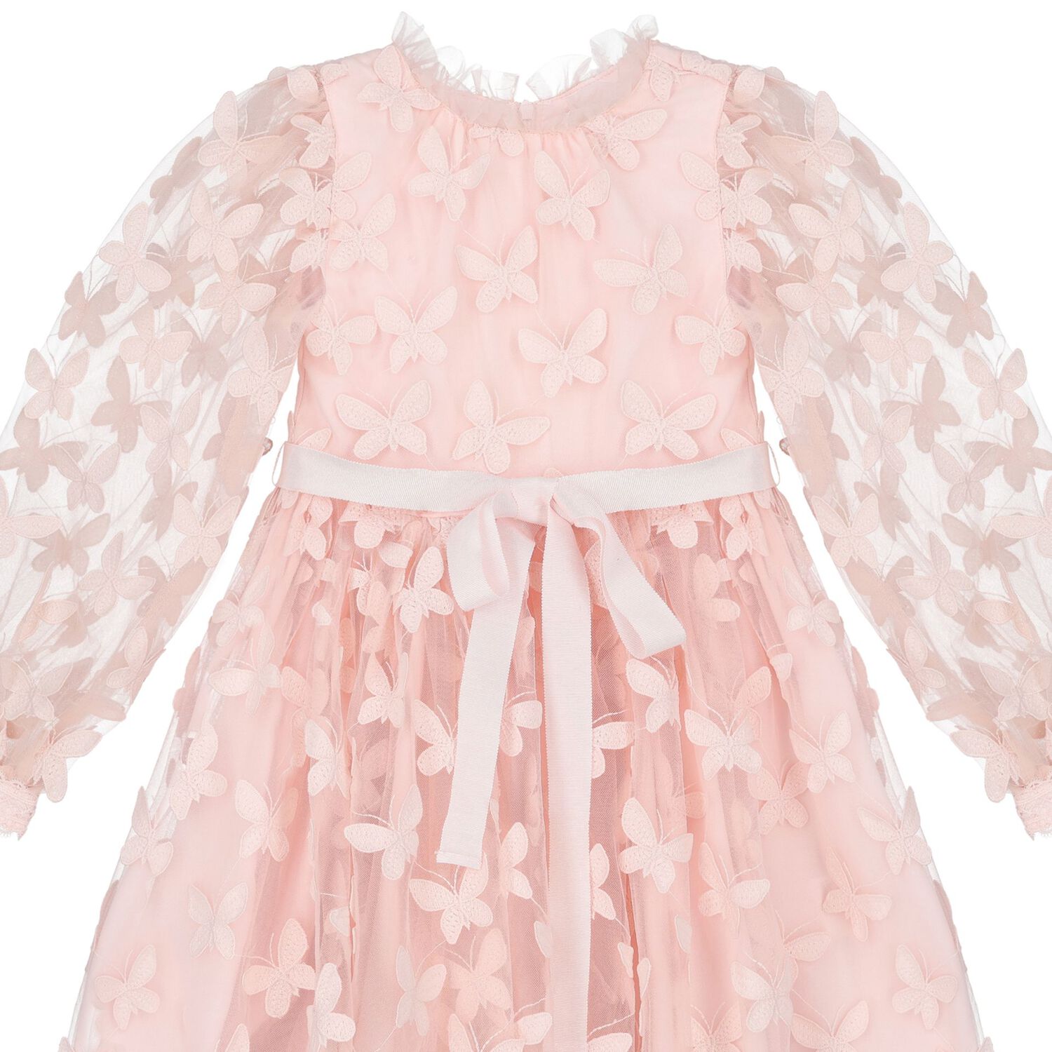 Girls Pink Butterfly Dress, 1, hi-res image number null