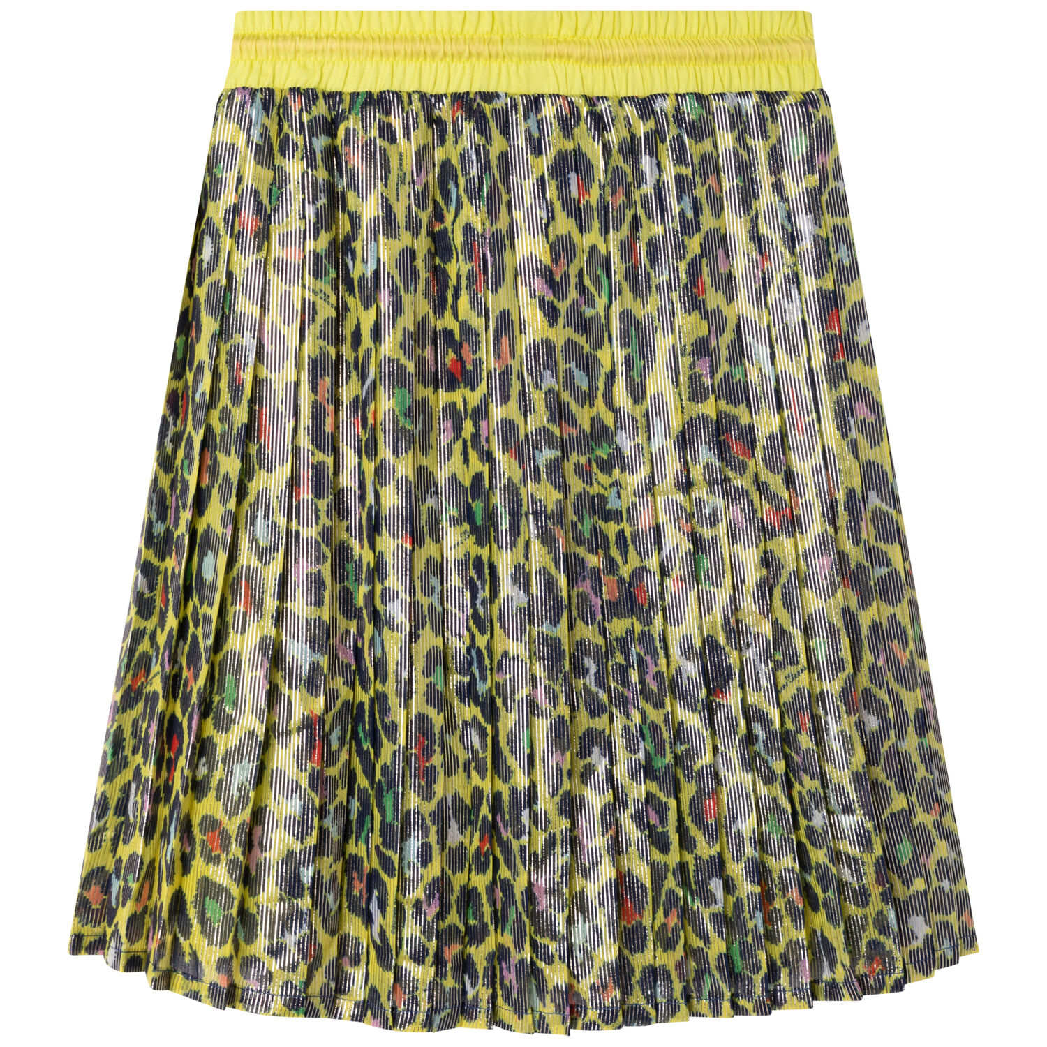 Girls Yellow Cheetah Skirt, 1, hi-res
