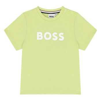 Younger Boys Green Logo T-Shirt