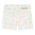 Younger Girls Ivory Cotton Shorts, 1, hi-res