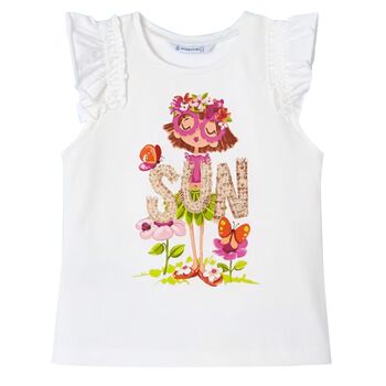 Girls White T-Shirt