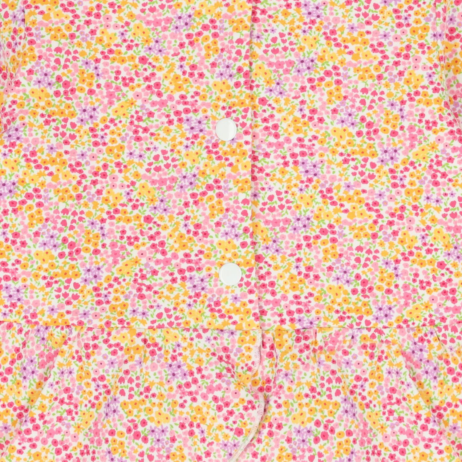 Baby Girls White & Pink Floral 3 Piece Leggings Set, 1, hi-res