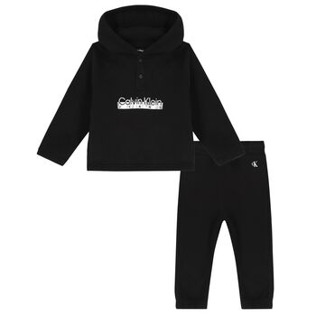 Calvin Klein Baby Boys Black Logo Tracksuit, 1 Baby Boys Black Logo Tracksuit