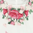 Girls Ivory Roses Ruffled Top , 1, hi-res