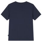 Boys Blue & Navy Blue Logo T-Shirts (2 Pack), 5, hi-res