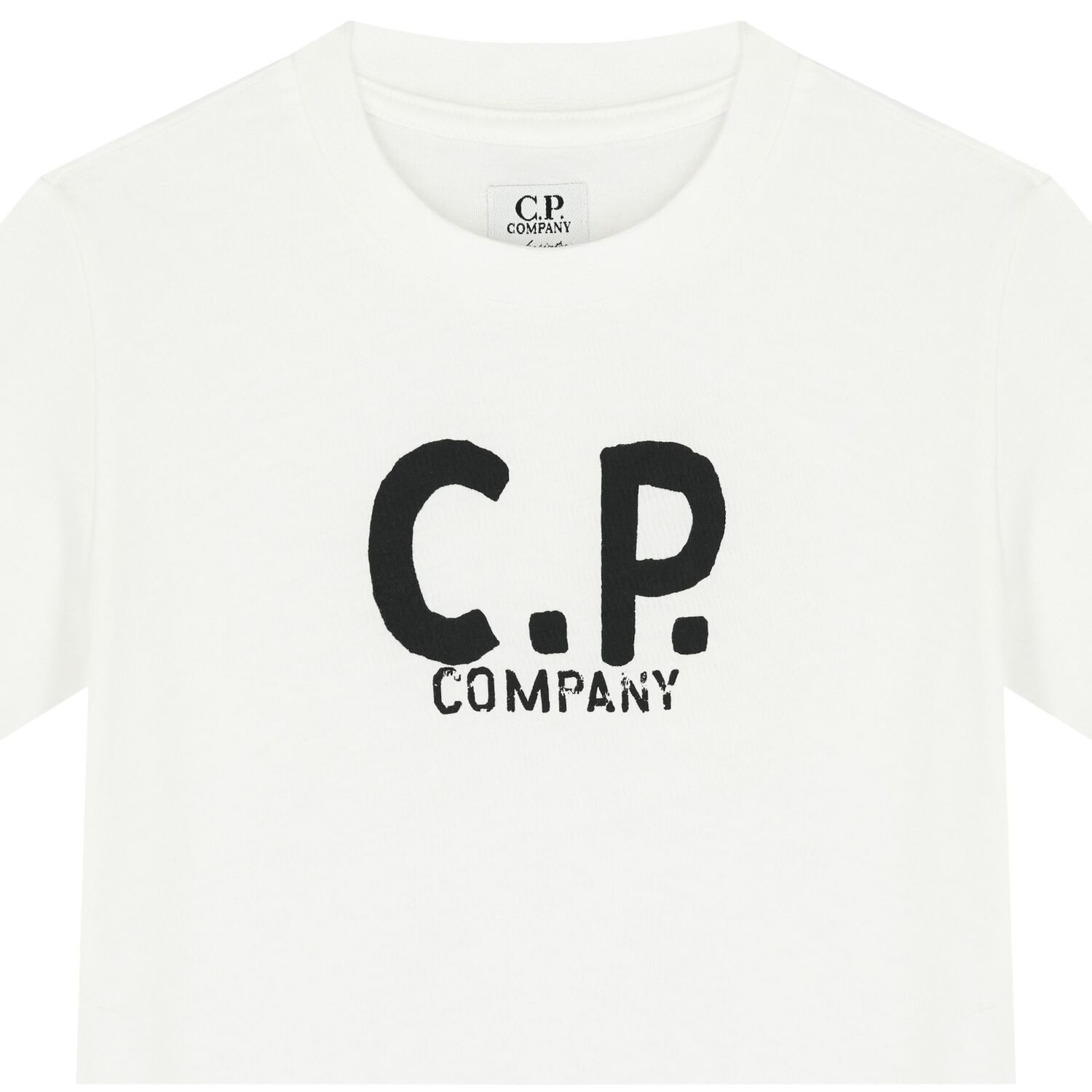 تيشيرت أولاد بالشعار باللون الأبيض, 1, hi-res