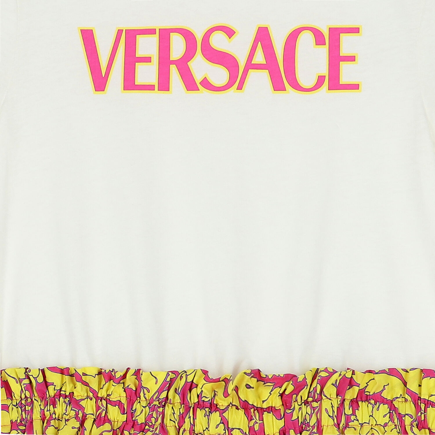 Girls Ivory, Pink & Yellow Barocco Dress, 1, hi-res image number null