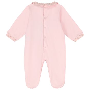 Baby Girls Pink Logo Babygrow