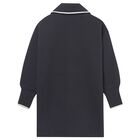 Girls Black Polo Dress, 1, hi-res