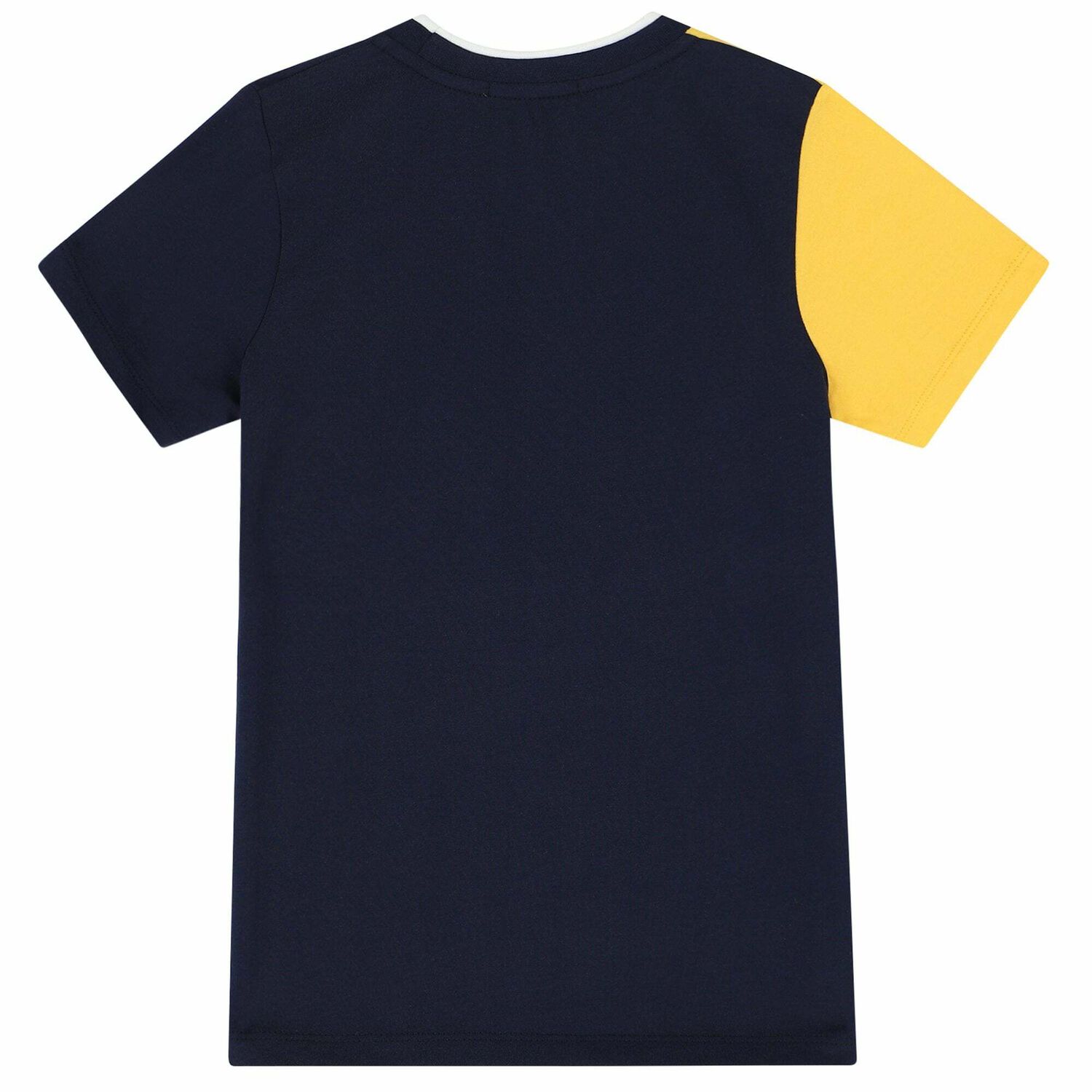 Boys Yellow and Navy Blue Logo T-shirt, 2, hi-res image number null