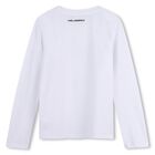 Girls Mini Me White Choupette Long Sleeve Top, 1, hi-res