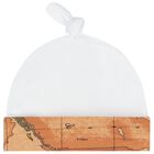 طقم أفرول بالشعار باللون الأبيض والبيج, 1, hi-res