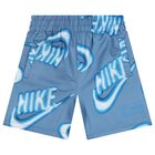 Boys Blue Logo Shorts Set, 1, hi-res
