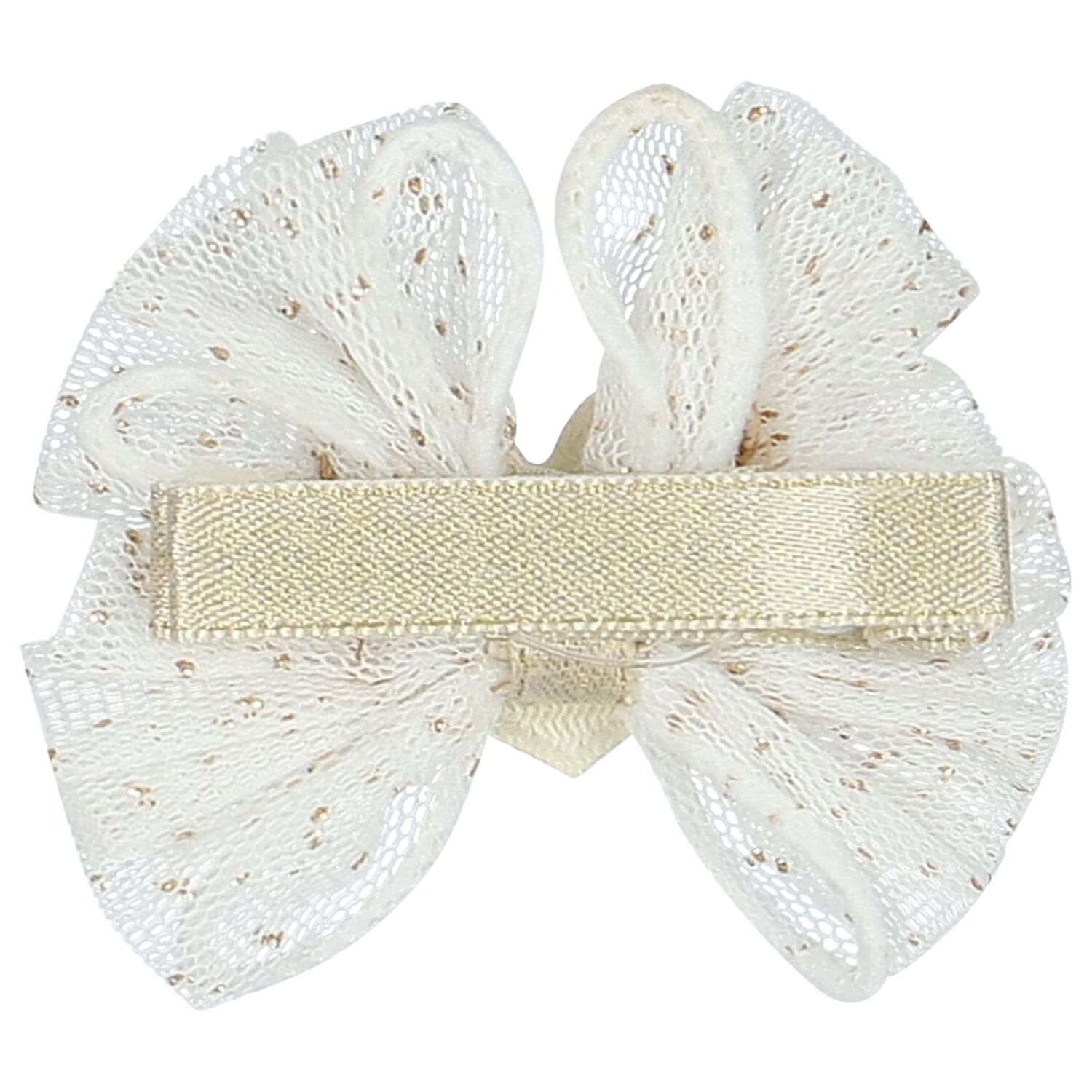 Younger Girls White & Gold Heart Hairclip, 2, hi-res image number null