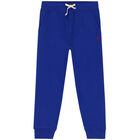 Boys Blue Logo Joggers, 1, hi-res