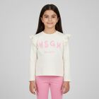 Younger Girls Ivory & Pink Leggings Set, 2, hi-res
