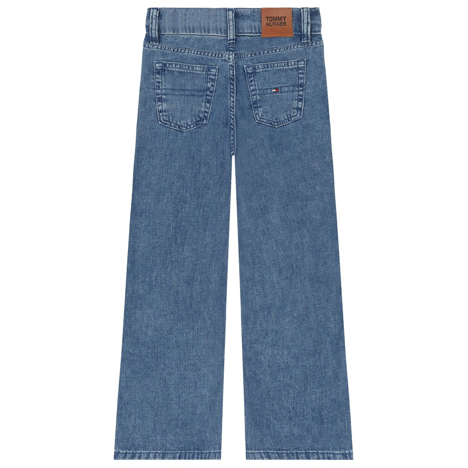 بنطلون جينز بنات بالشعار باللون الأزرق, 1, hi-res image number null