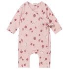 Baby Girls Pink Apples Romper, 1, hi-res