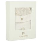 طقم هدايا أفرول بالشعار باللون العاجي, 1, hi-res